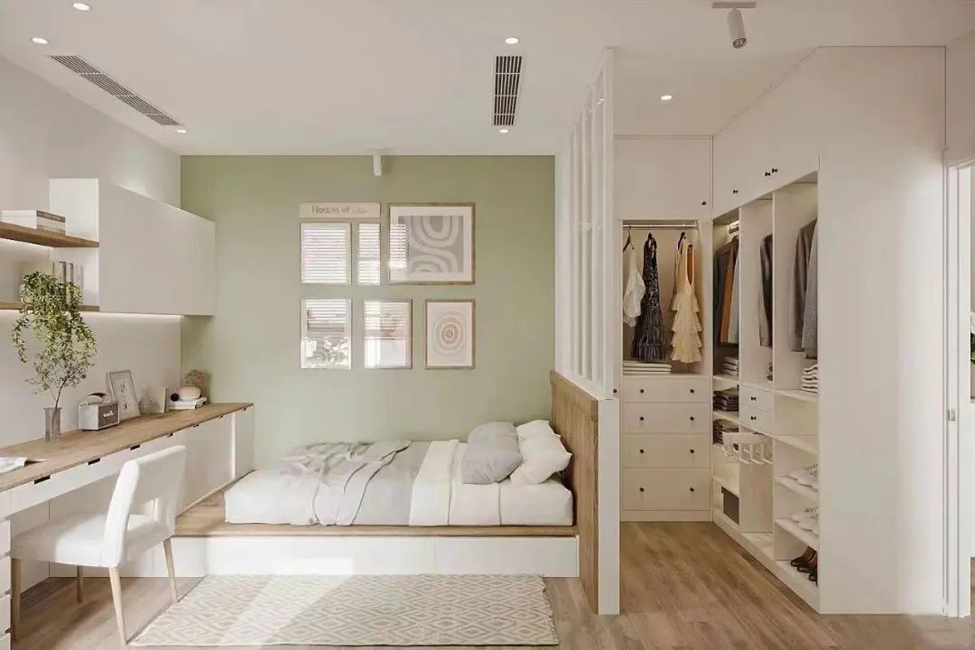 1.8米宽的床放在卧室是怎么样的,一米8的床实际床头留多大位置