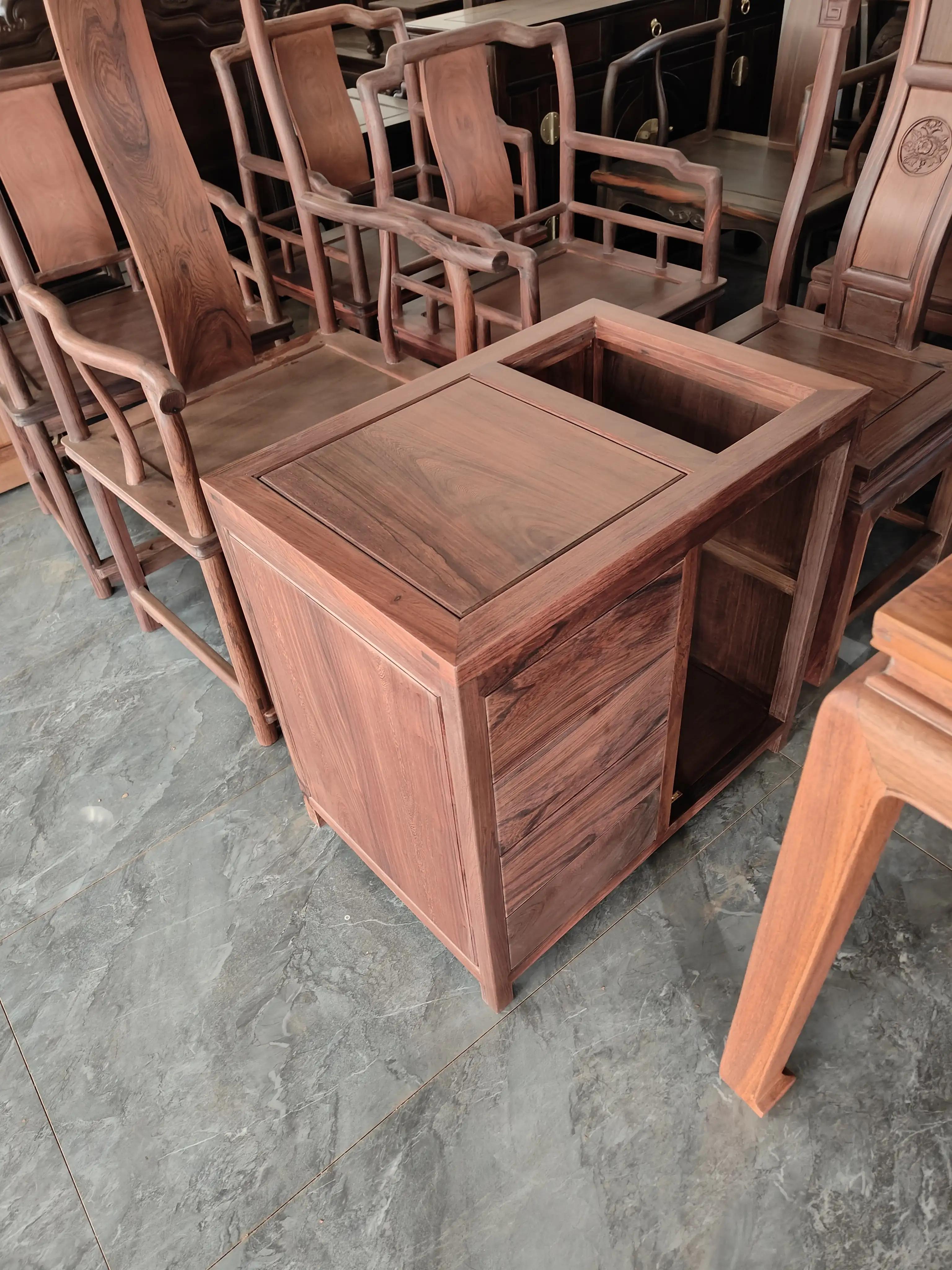 红木家具配玻璃面,红木家具玻璃要和桌面一样大吗