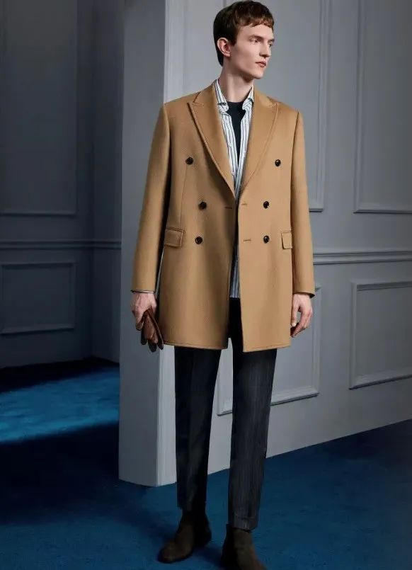 明星超长款驼色大衣穿搭图片,男士驼色大衣穿搭
