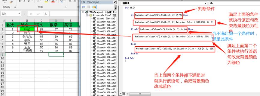 vba中多条件判断的问题,vbaif条件语句