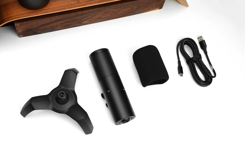 噬菌体外形，双指向模式，RGB背光，雷柏VS500电竞麦克风开箱