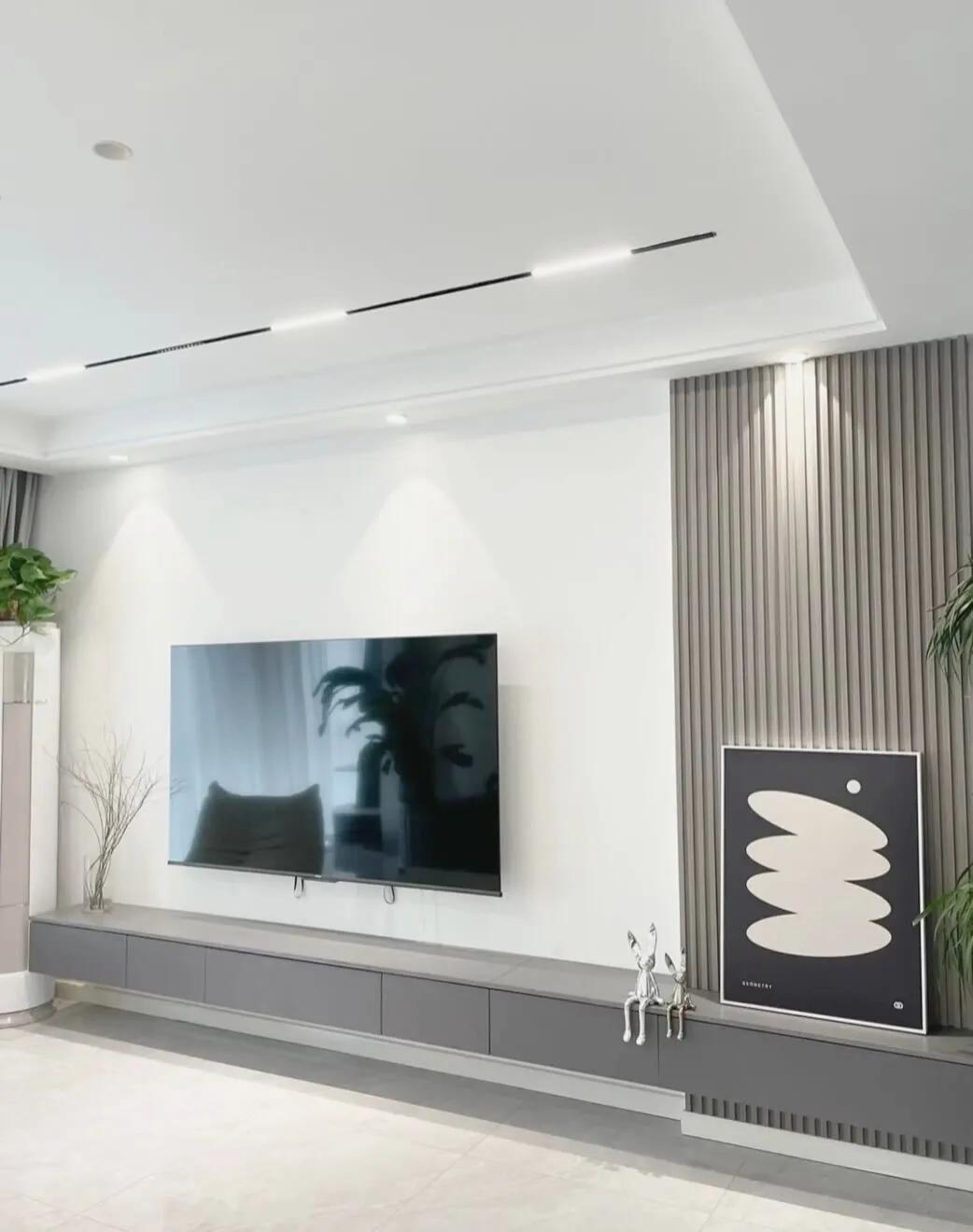 30款悬空背景墙,简约隐形门背景墙