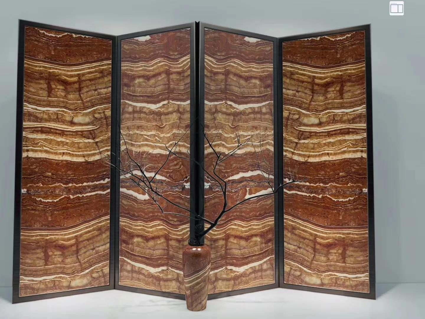 奢石绿屏风隔断,奢石小屏风