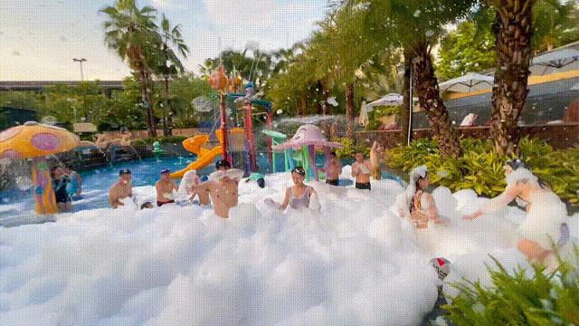 广州森林海嬉水乐园温泉视频,广州市增城区森林度假水上乐园