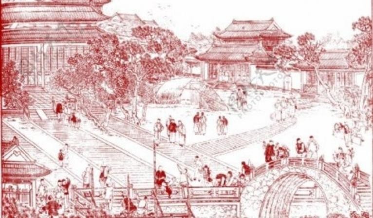 雍正泰陵三座石牌坊,清雍正泰陵全景图