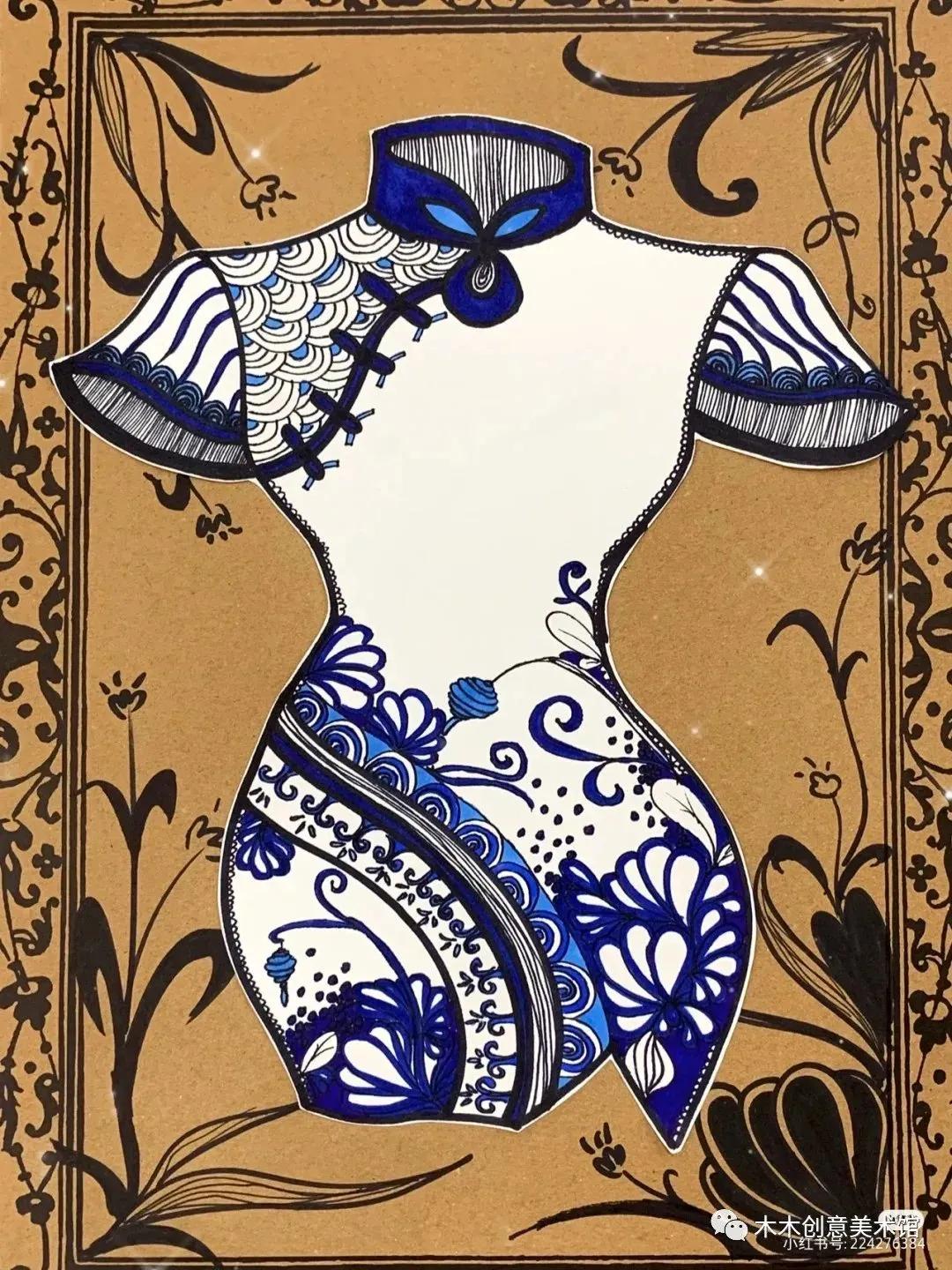 中国传统文化线描装饰，用马克笔将创意进行到底，力画国风绘画