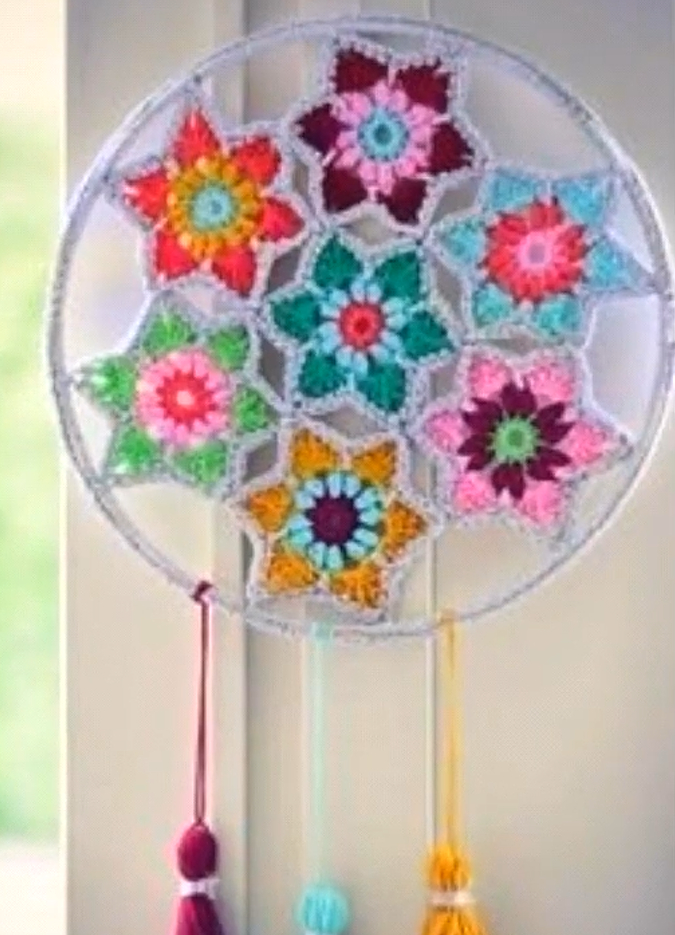 钩针编织各种墙挂花篮,钩针花环墙挂玫瑰花教程