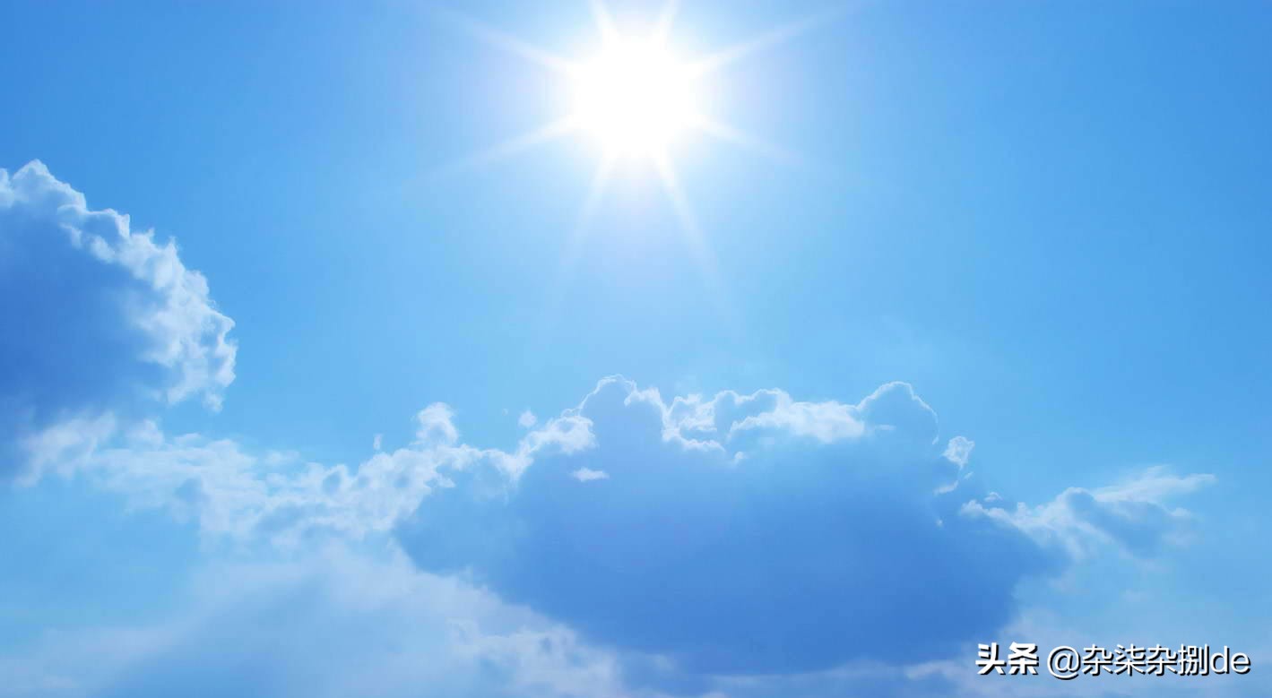 天空背景素材蓝天白云横屏,天空白云小清新背景图