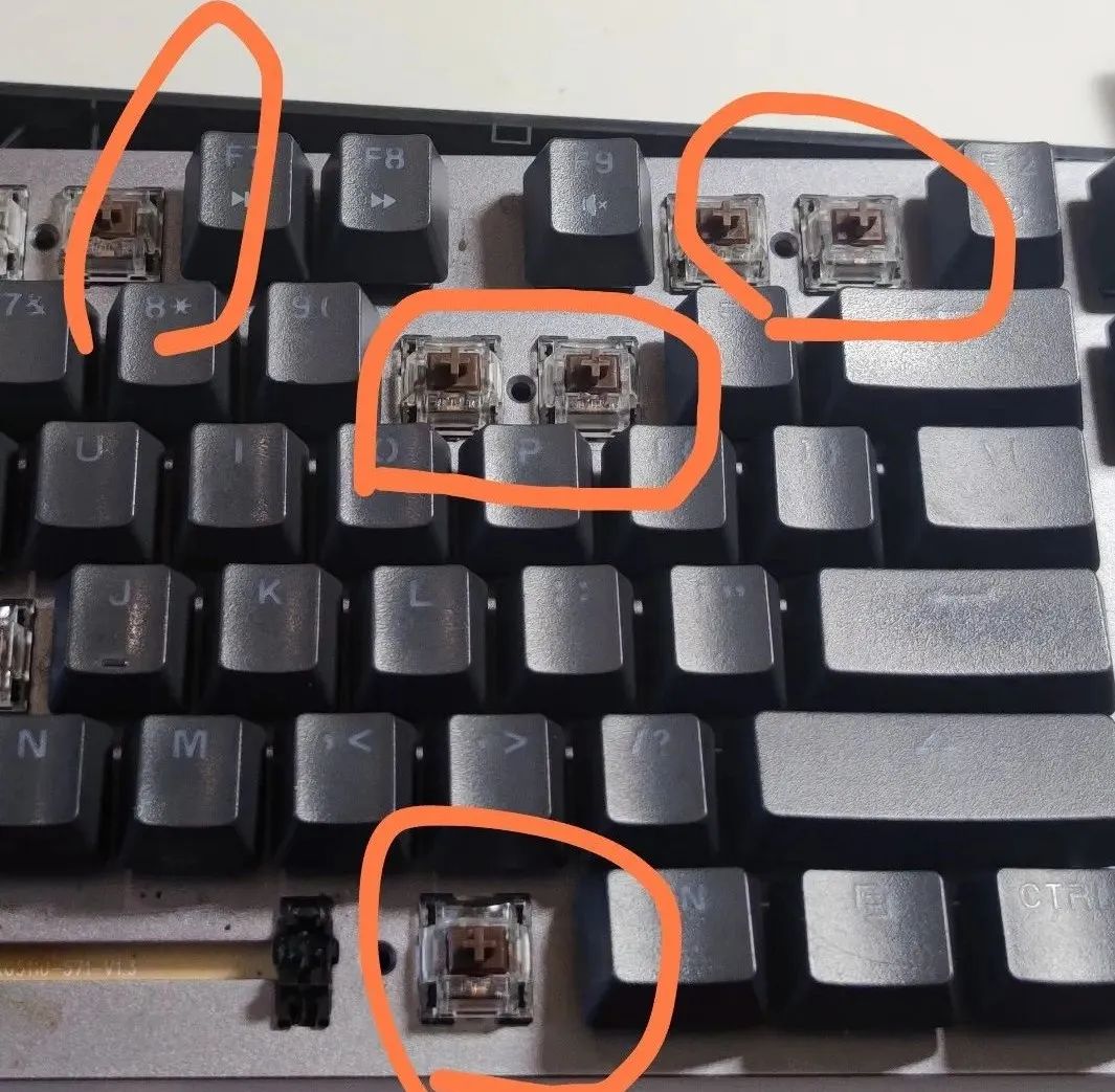 macbookpro2015款触控板键盘失灵,机械键盘个别按键失灵怎么解决