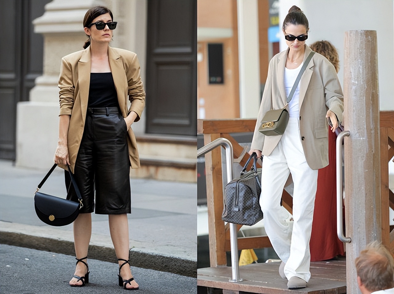 秋冬款米色西装怎么搭配才好看,秋季西装外套搭配深棕色