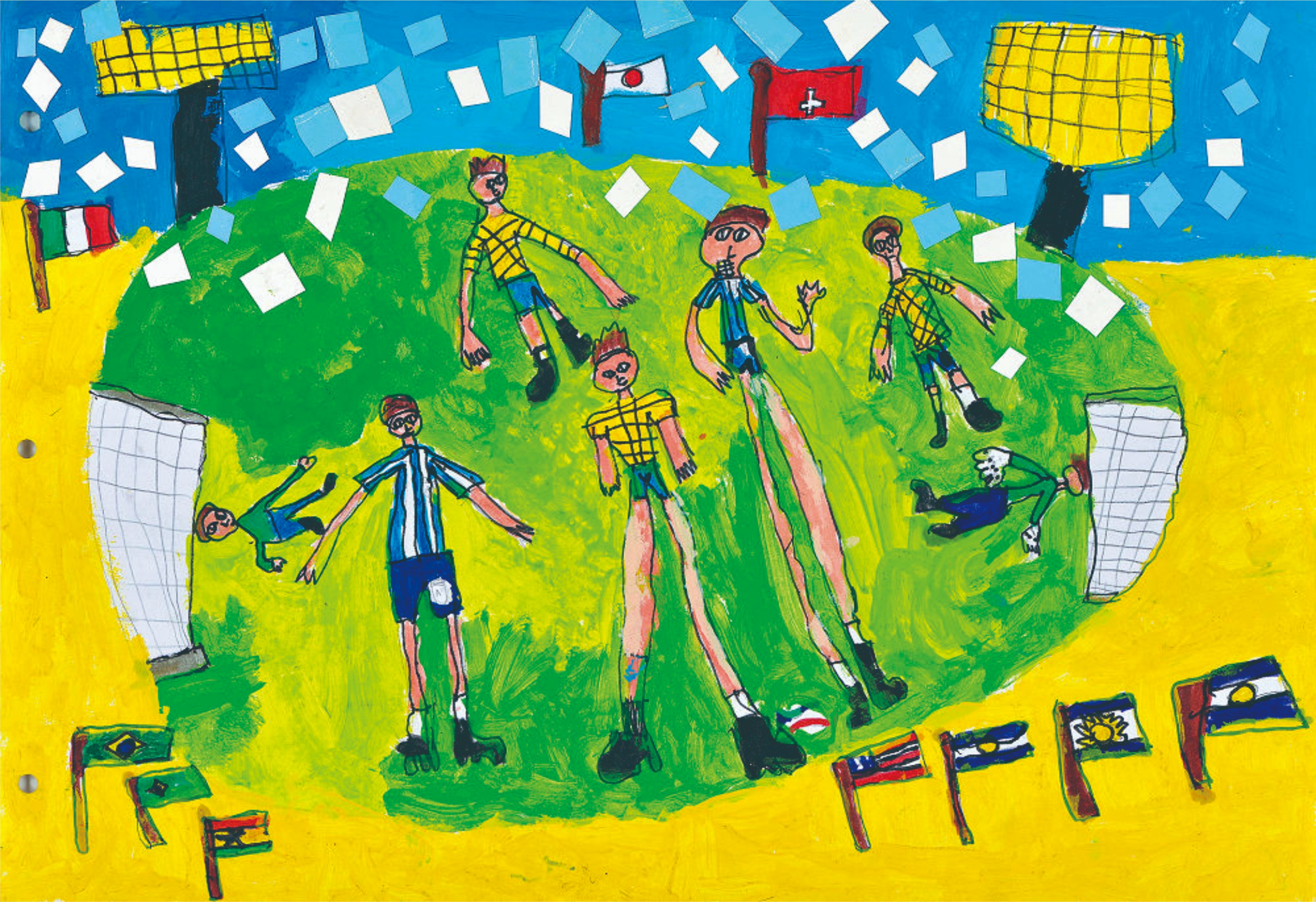 简单漂亮的儿童画作品欣赏,童心世界主题绘画作品