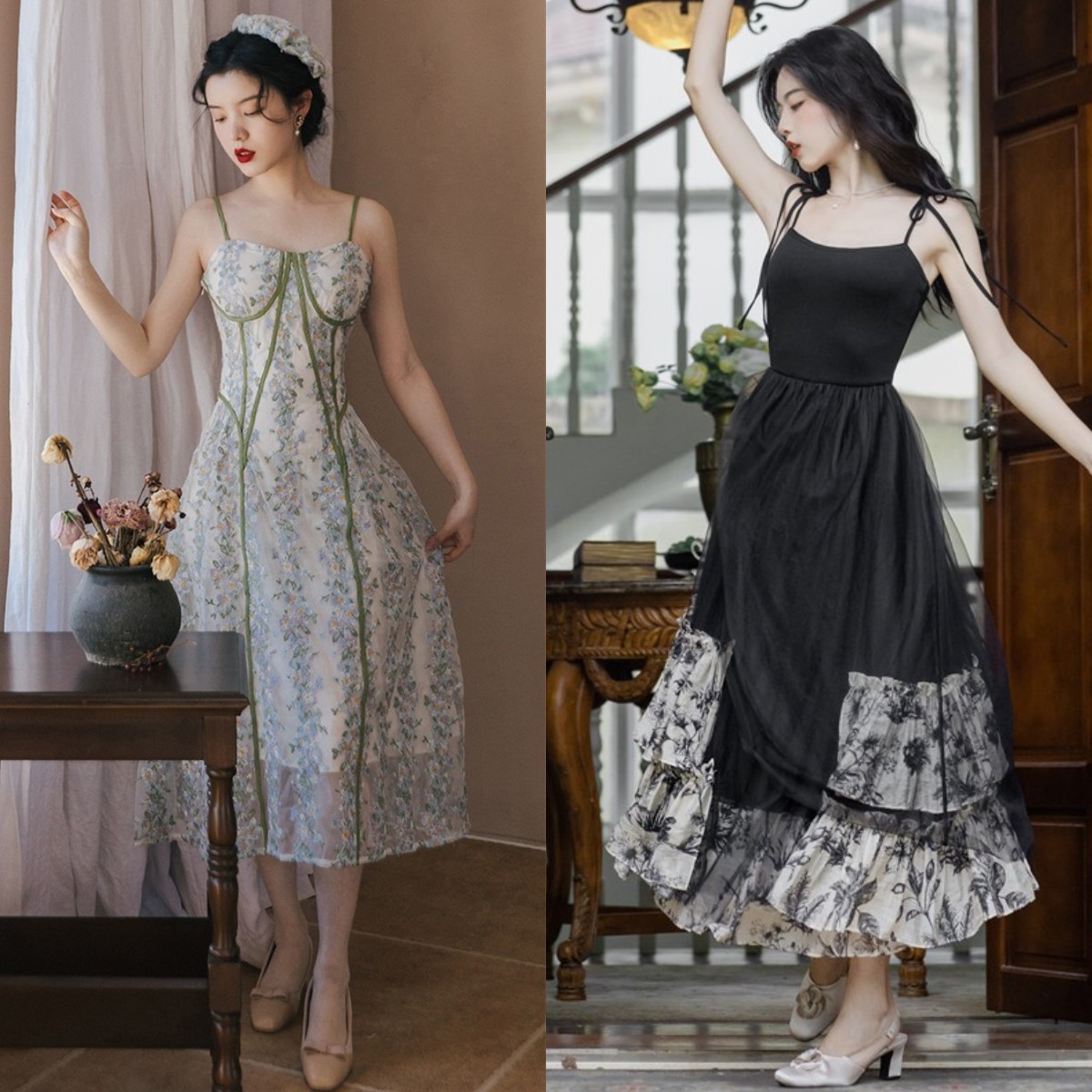 夏天时尚碎花裙,今夏最流行的碎花裙