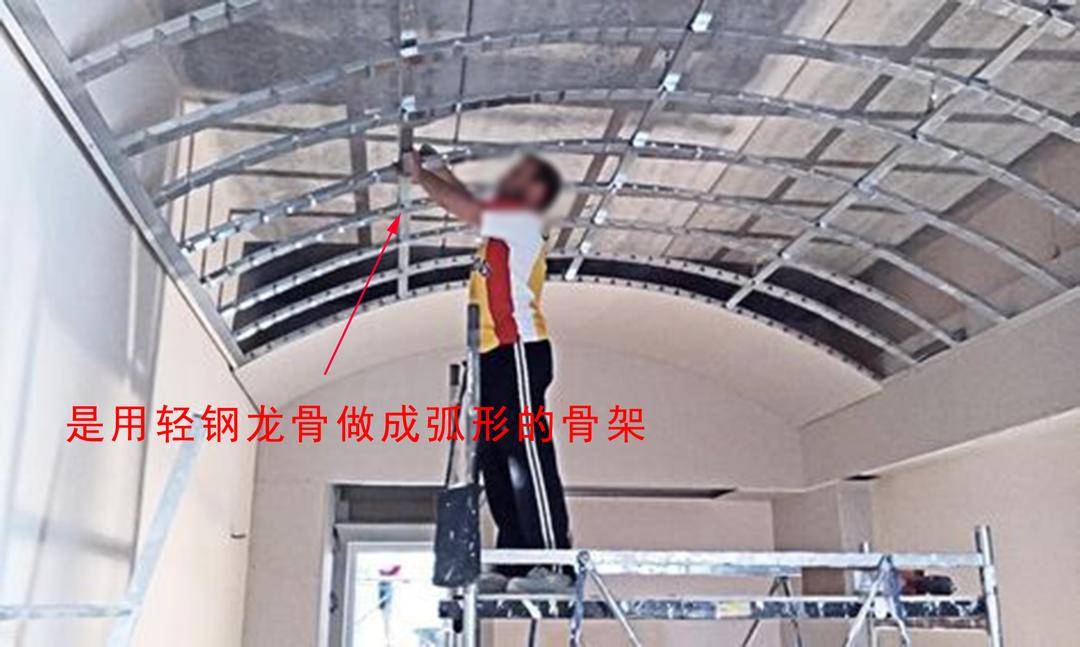 阳台包弧形吊顶施工图,弧形吊顶在施工图中怎么表示出来