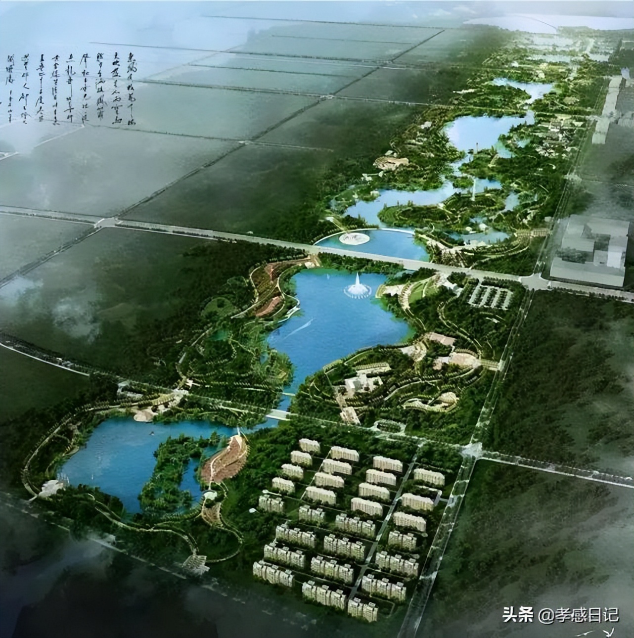 孝感邓家河湿地公园投资多少钱,90亿巨资的河滩公园