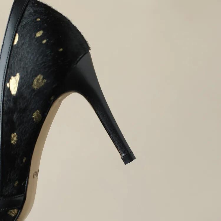马毛豹纹高跟鞋,马海毛豹纹高跟鞋
