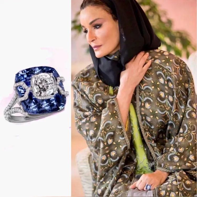 深扒卡塔尔王妃的珠宝盒，竟然发现了温莎公爵夫人的拍卖真品