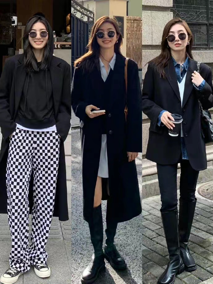 冬季休闲杏色西装外套穿搭小个子,慵懒风竖条纹西装外套怎么搭配