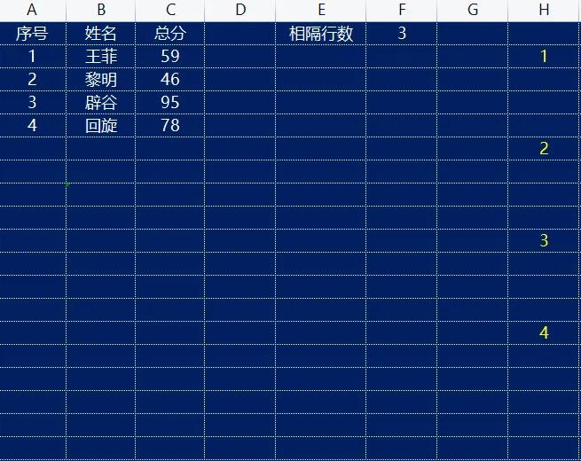 如何快速隔行插入行数,隔行增加一行