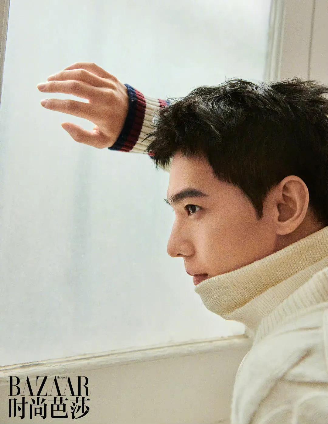 杨洋时尚芭莎十一月刊封面照片,杨洋时尚芭莎背头