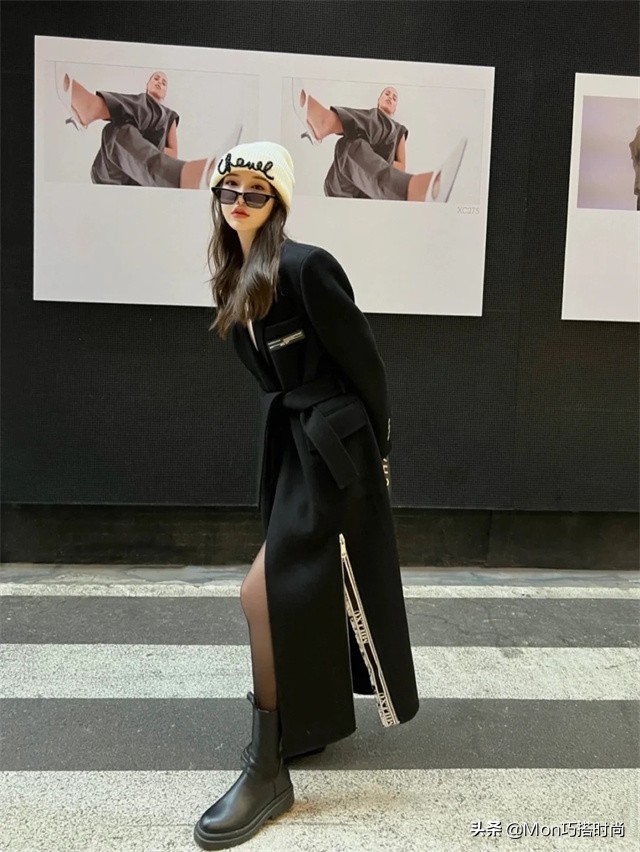 黑色贝雷帽子搭配什么颜色大衣,穿大衣适合的贝雷帽