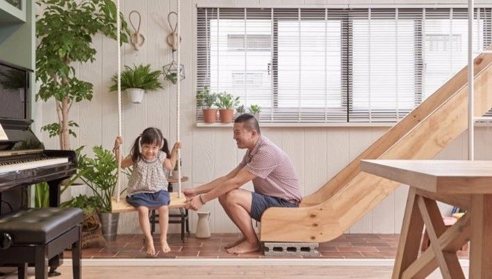 150平的家,给孩子塞下一个运动场