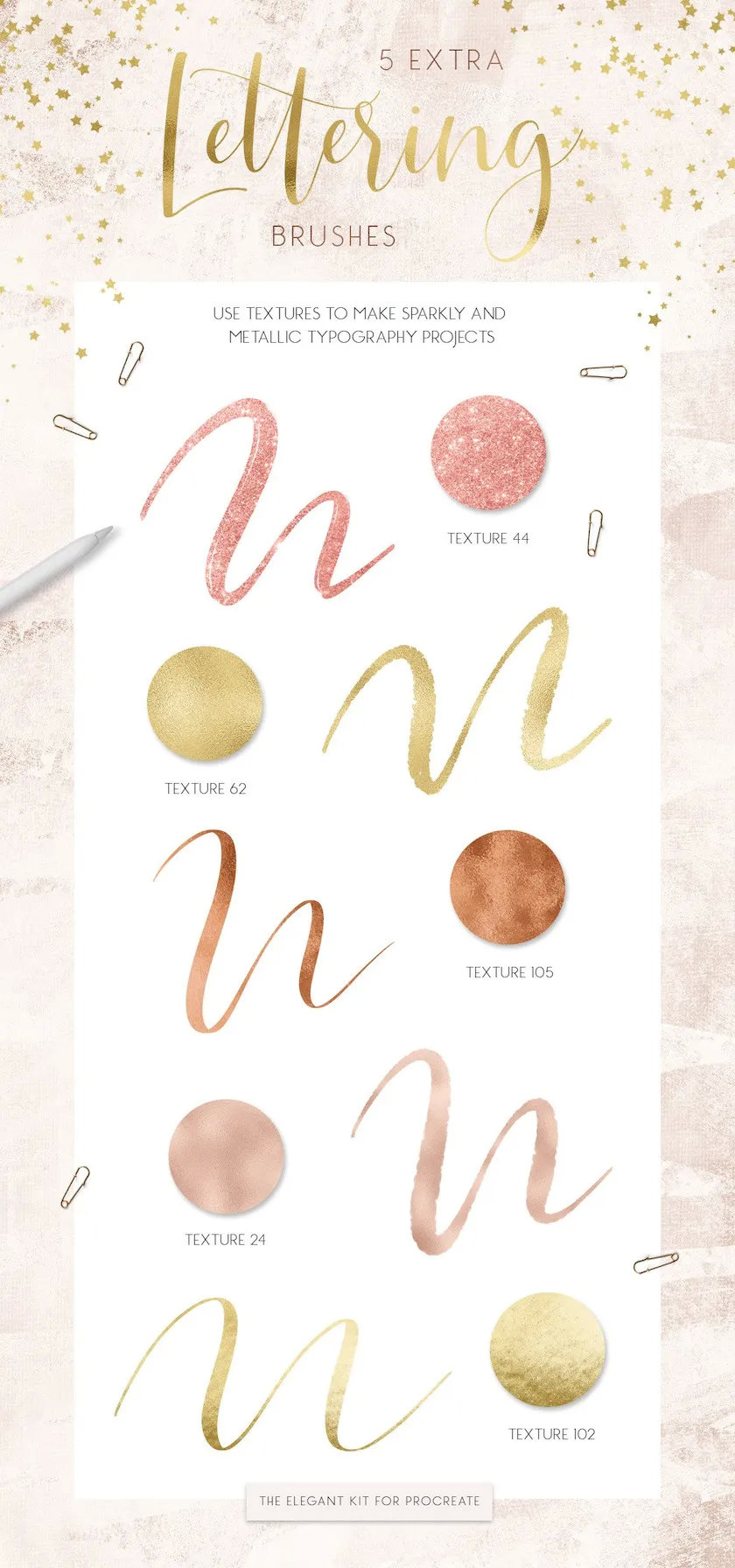 苹果画画软件procreate厚涂笔刷,procreate金色字笔刷