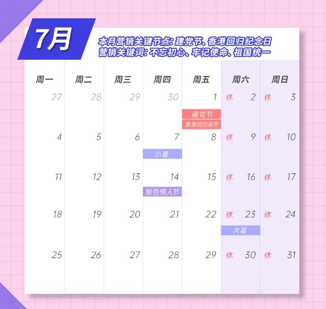 2022年全年热点营销日历,2022年1月营销日历