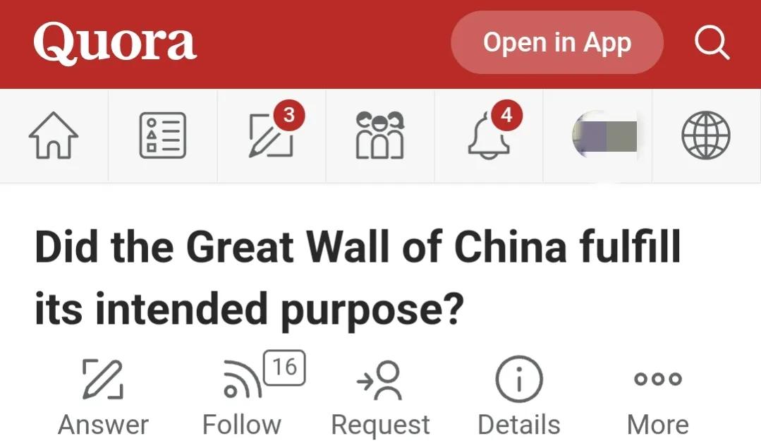 美国网友：中国的长城这么低矮，它达到预期的作用了吗？