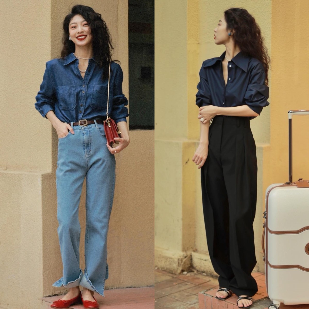 毛衣阔腿裤冬天这样穿才洋气,大毛衣阔腿裤才是秋冬最佳搭配