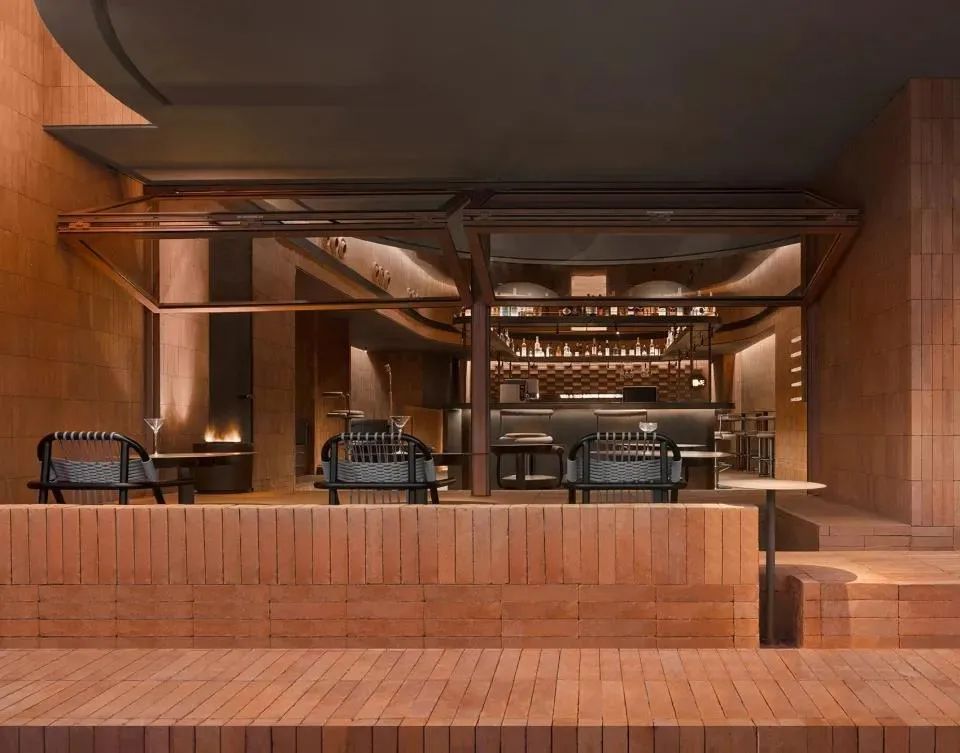 中式餐饮空间设计详细案例,红砖餐厅设计图片大全