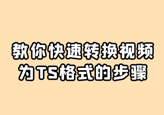 教你快速转换视频文件的格式为TS的格式的简单操作