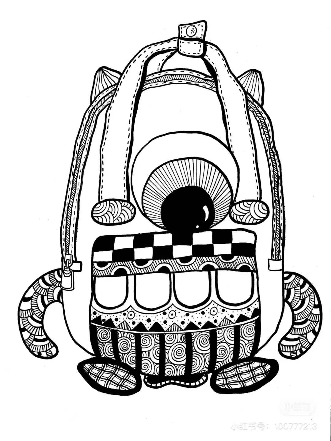 50张设计感十足的创意线描，随手画就能创造美，零基础也可以画