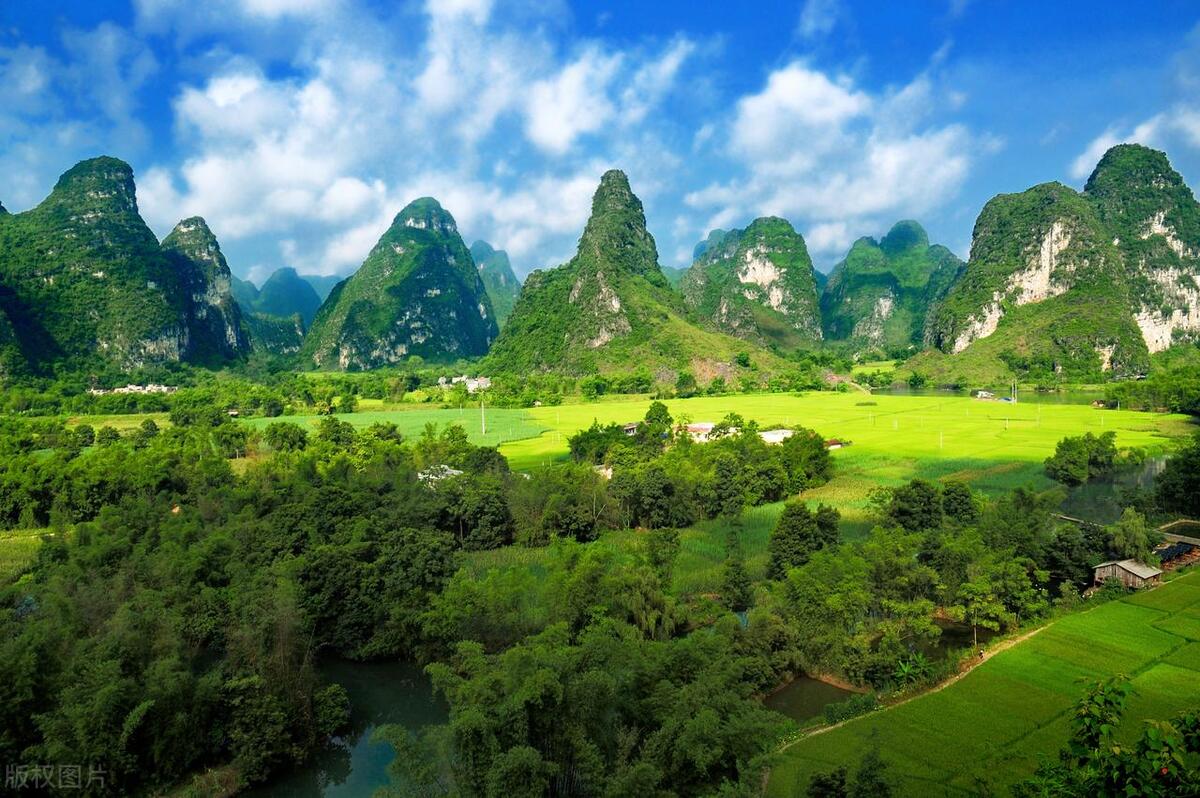 广西农村山水田园美景,广西7处山水田园风光