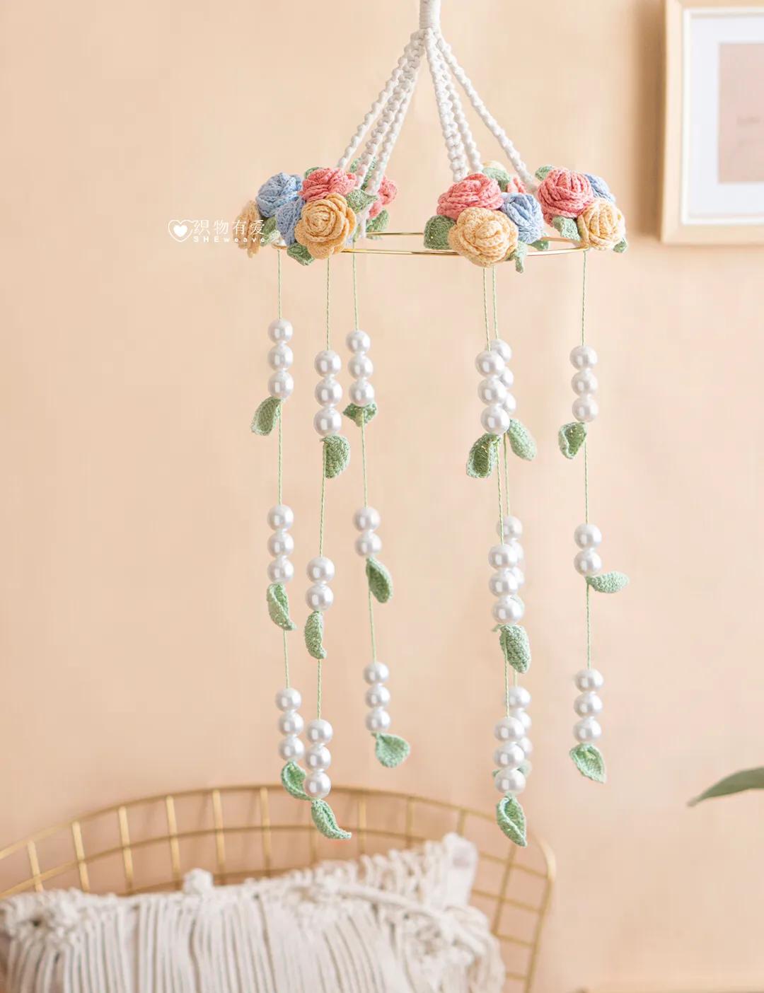 钩织风铃的教程,钩织荷花风铃