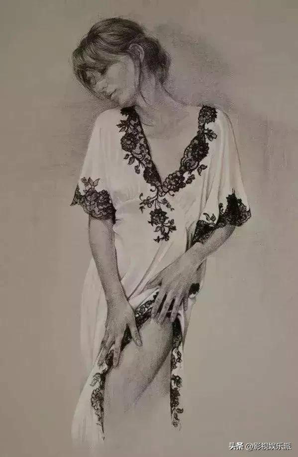 女人素描艺术作品欣赏,超漂亮女性素描画法