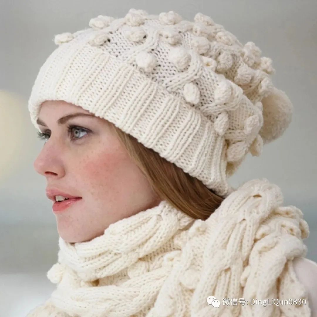 钩冬天帽子图解,冬天针织帽子的织法