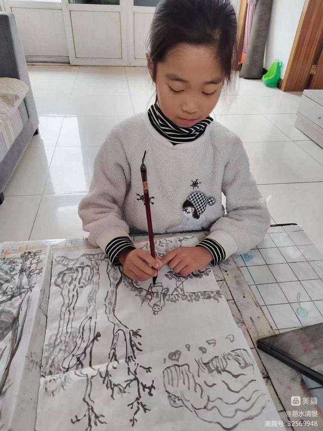 易水书画工作室部分小画家网课花絮