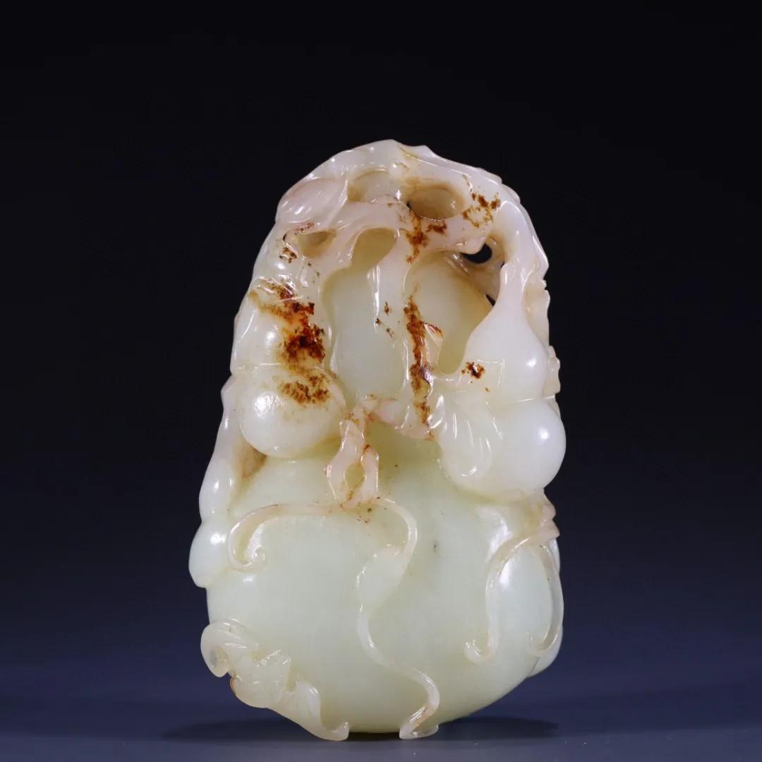 和田玉葫芦福禄双全,葫芦装饰编绳福禄双全