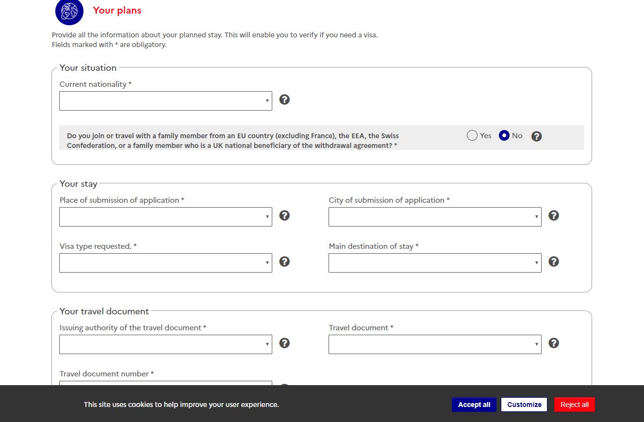2023年法国入境过程,法国申根申请条件