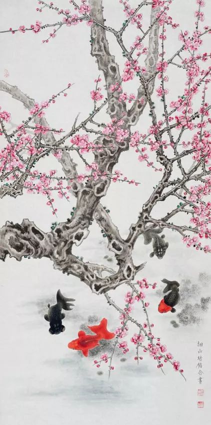 工笔画金鱼图片欣赏,金鱼工笔画精品欣赏