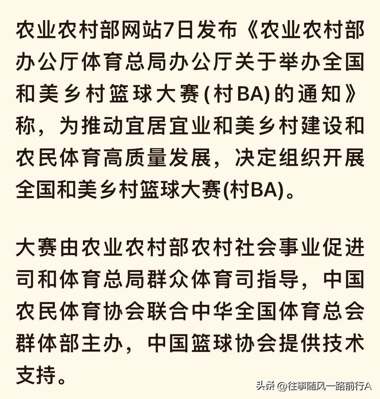 白岩松：火爆的“村BA”千万不能搞成变味的“村人民币（B）A”
