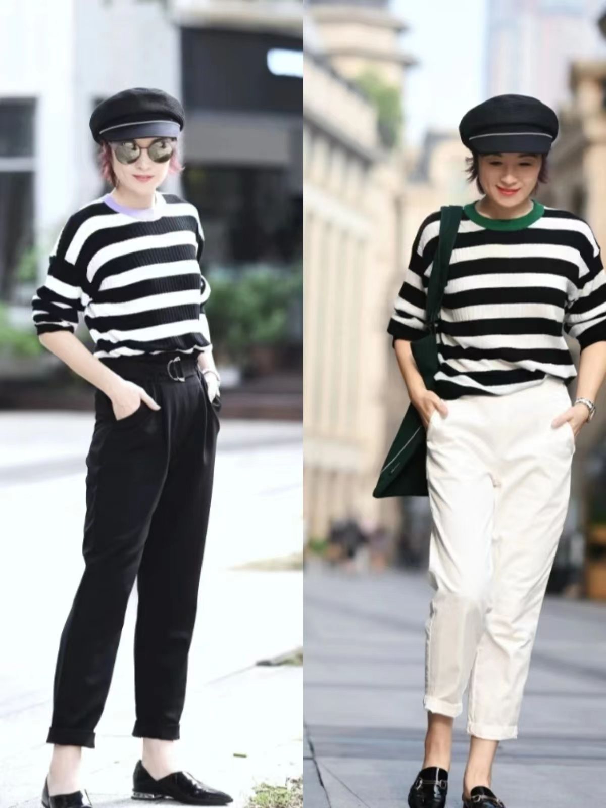 减龄不费脑穿搭时尚条纹,怎样穿搭条纹衫衣服比较好看