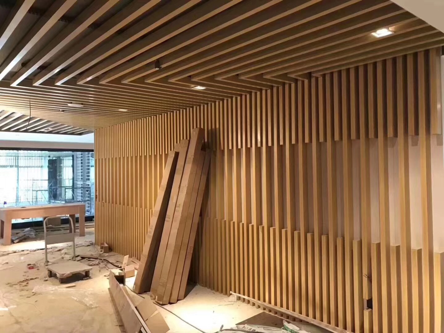 木纹铝方通大全,幕墙木纹铝方通