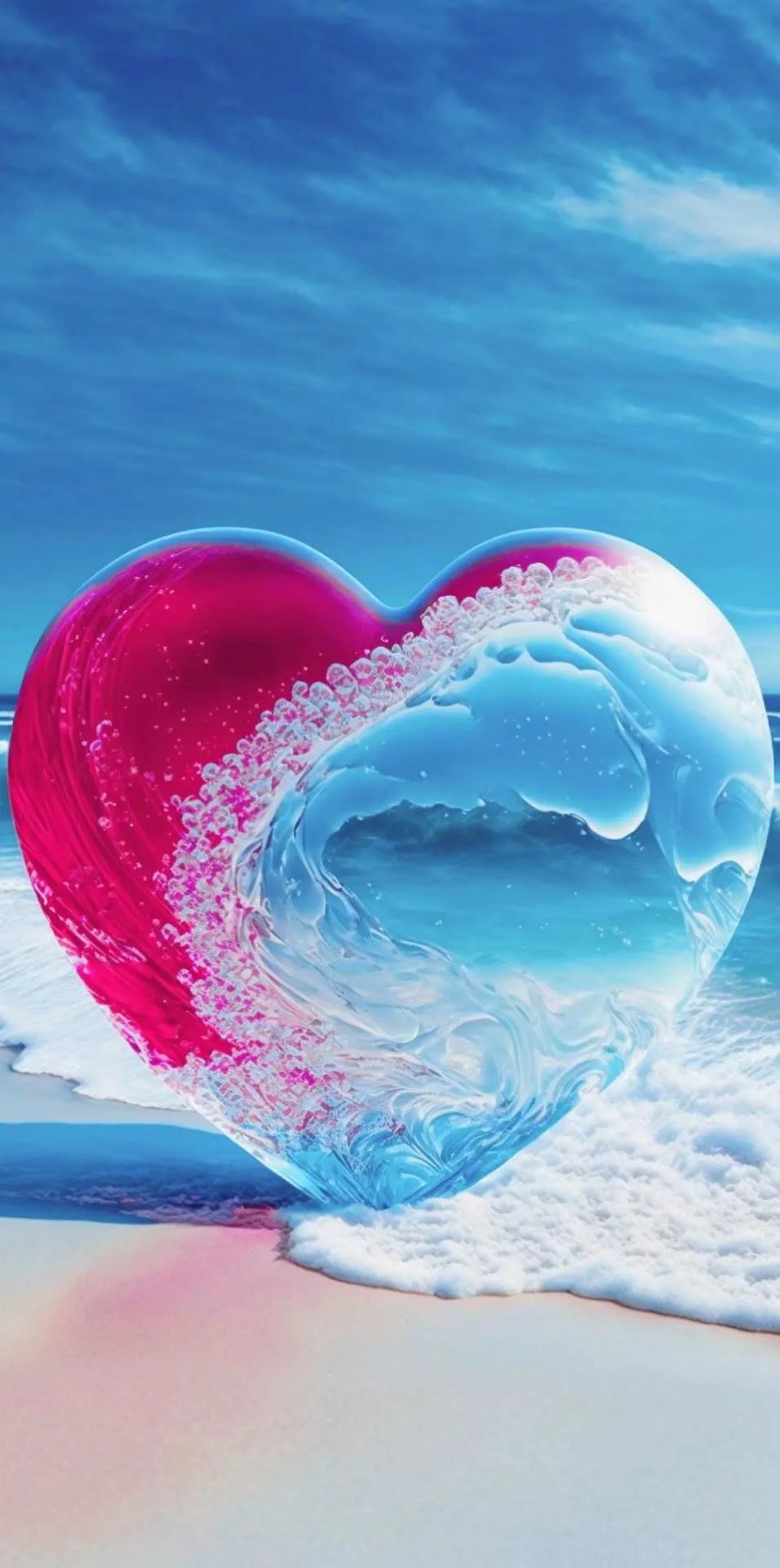 唯美心形壁纸高清图文,唯美爱心壁纸图片大全