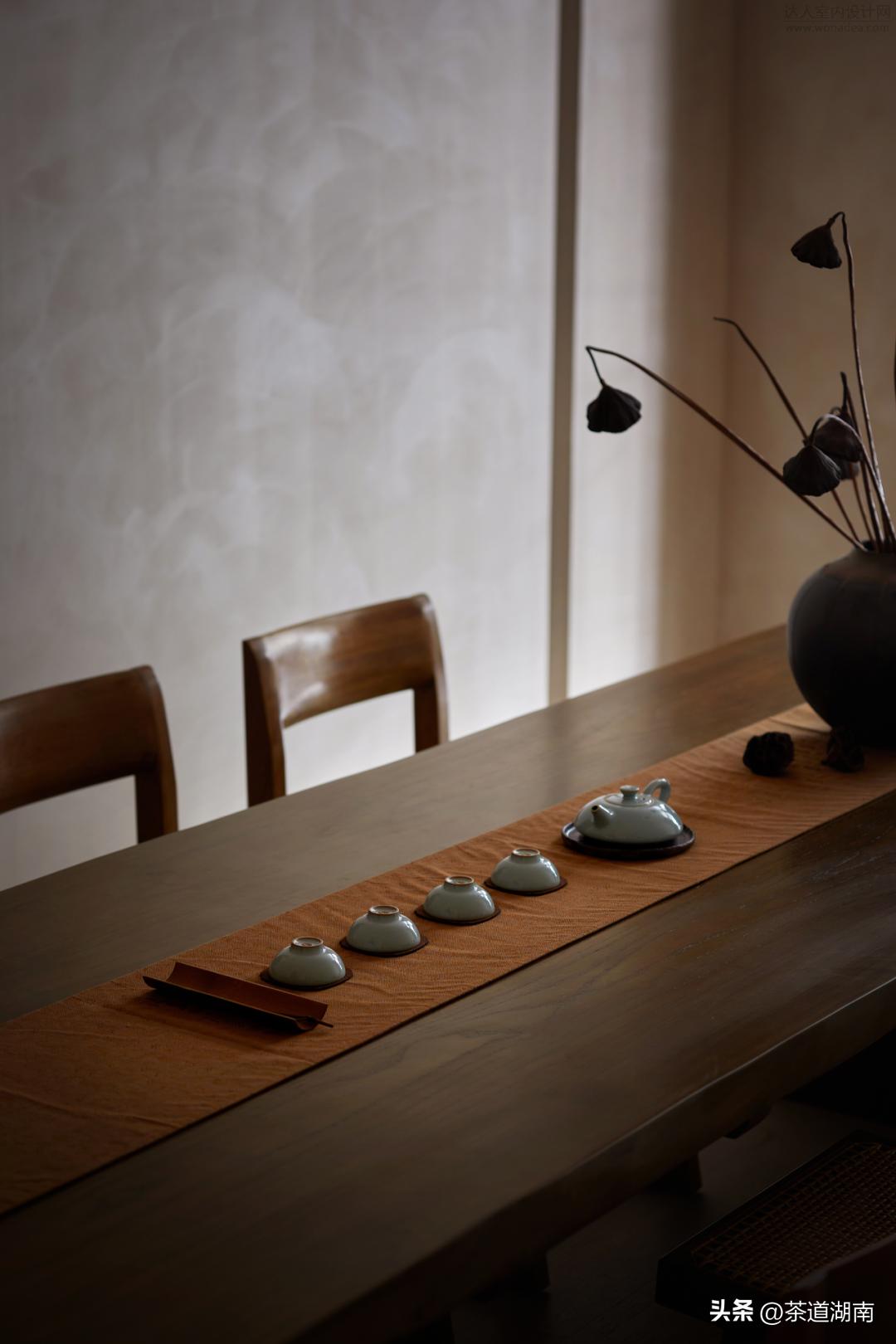 不装吊顶的禅意茶室装修效果图,广东禅意茶室私人会所包厢设计