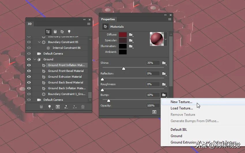 ps怎么做立体空心圆柱效果,ps文字贴合在圆柱上面