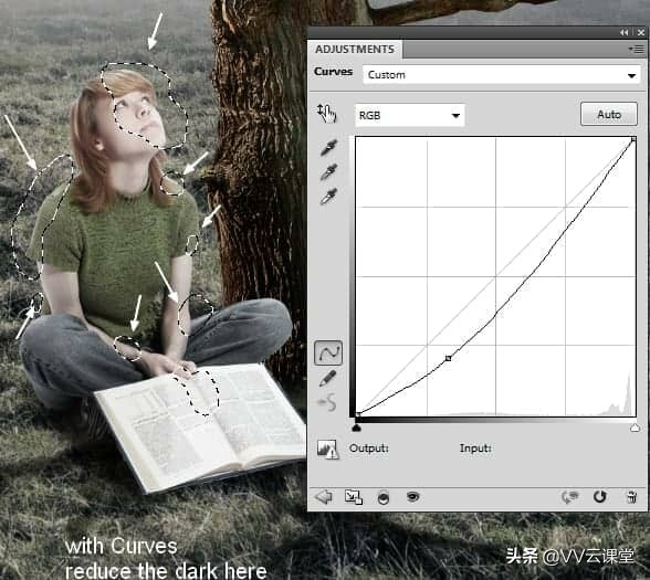 在Photoshop中创建带有月亮的树的超现实图稿，VV云课堂教程