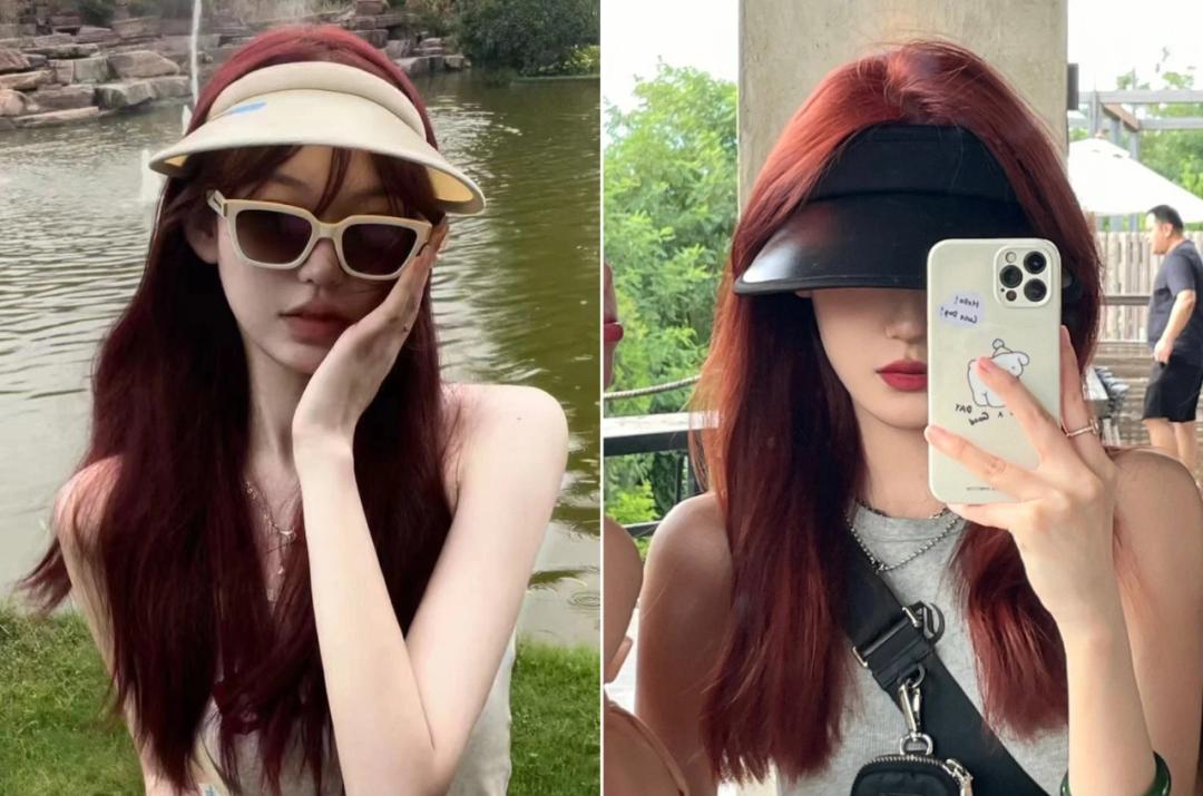 染完黑发以为很有气质,染红发颜值