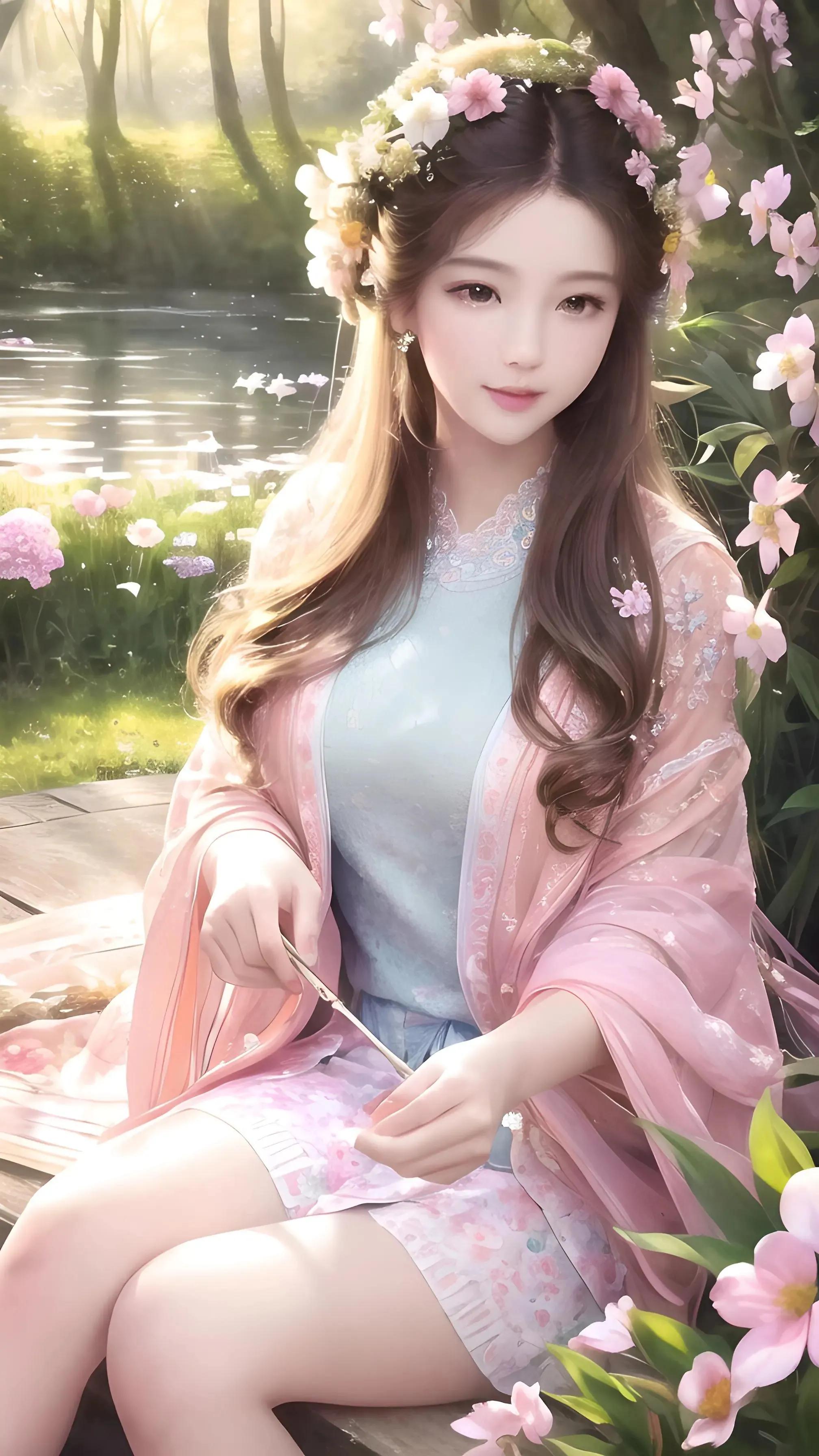 ChatGPT:AI国风美女壁纸