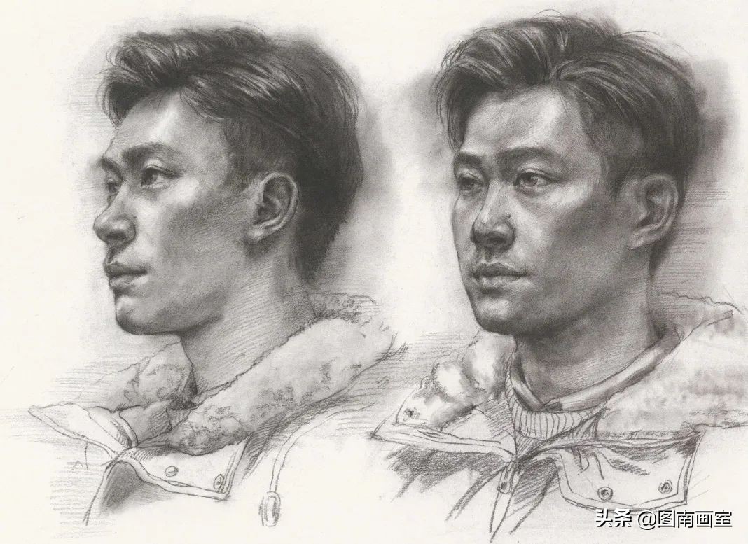 中国美术学院素描头像高分作品,全国素描高分作品